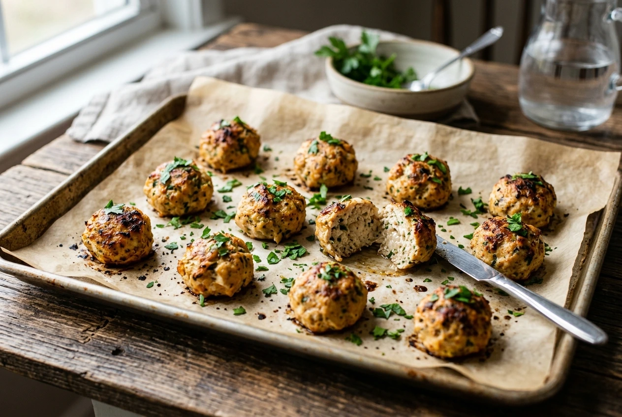 Baked Chicken Meatballs