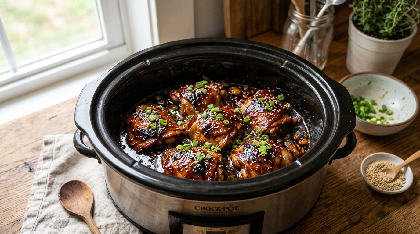 Slow Cooker Honey Garlic Chicken