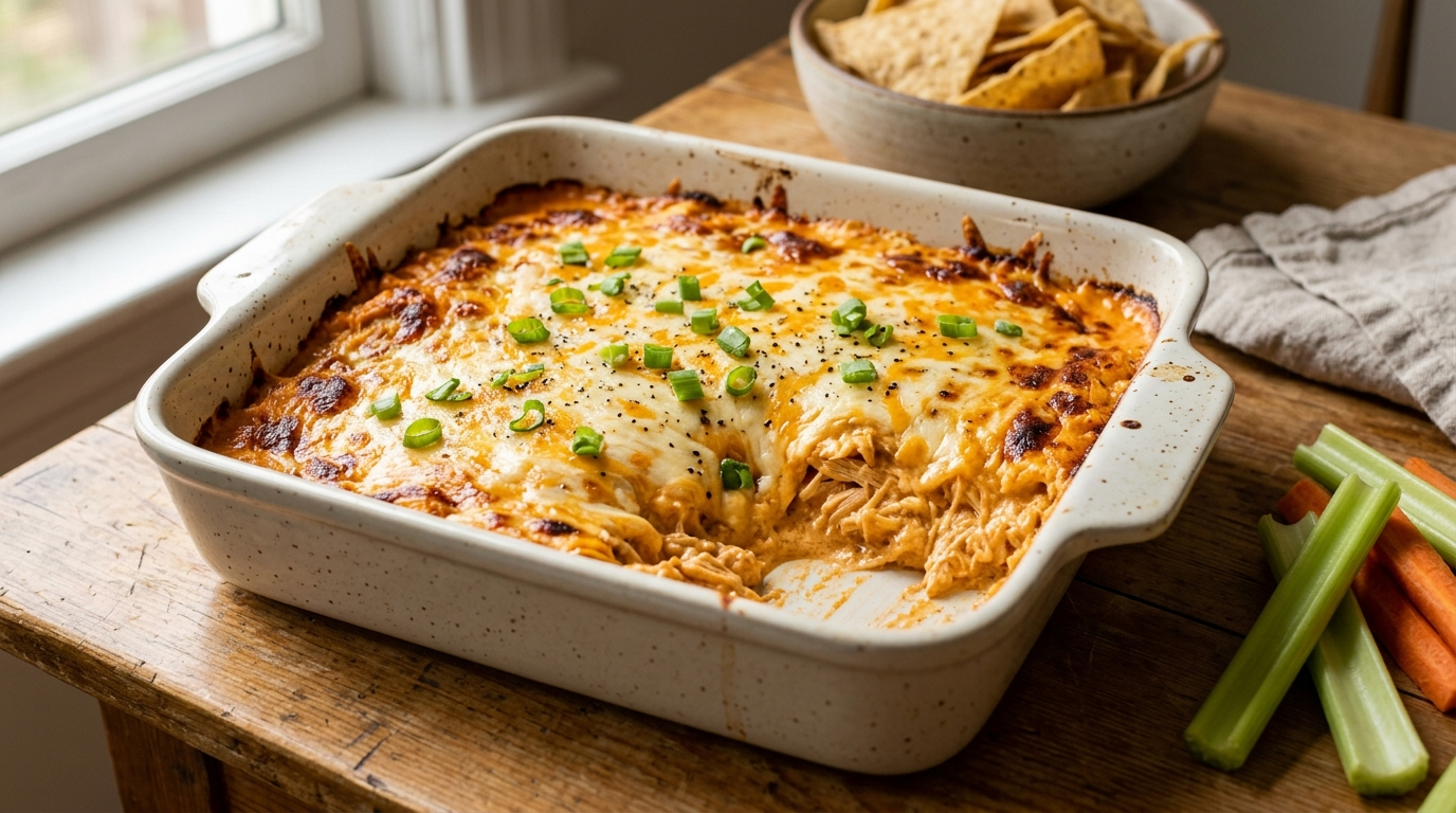 High Protein Buffalo Chicken Dip