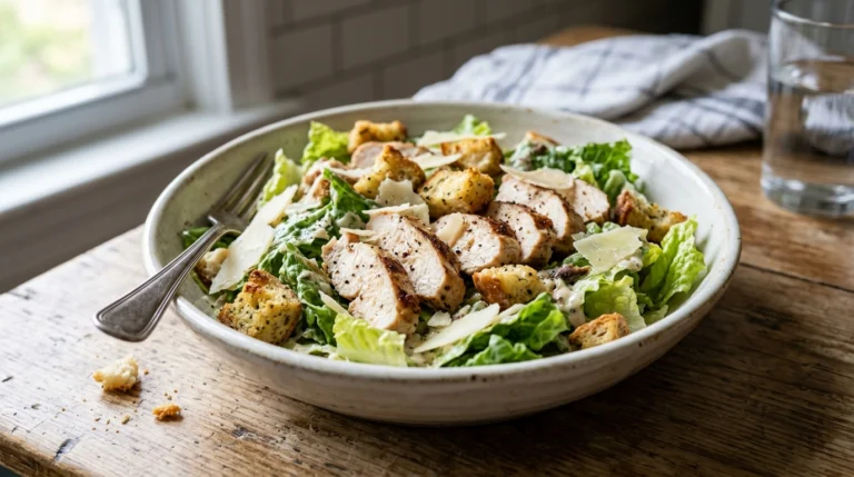 High Protein Chicken Caesar Salad