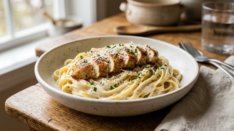 High Protein Chicken Alfredo
